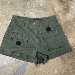 Angel Olive Cargo Shorts for Women